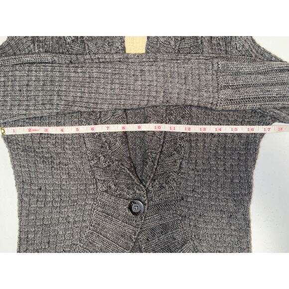 Hollister Gray Knit Long Sleeve Slim Cardigan Sweater Size Medium - Picture 9 of 9